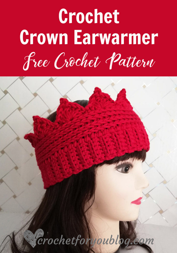 Crochet Crown Earwarmer Free Pattern