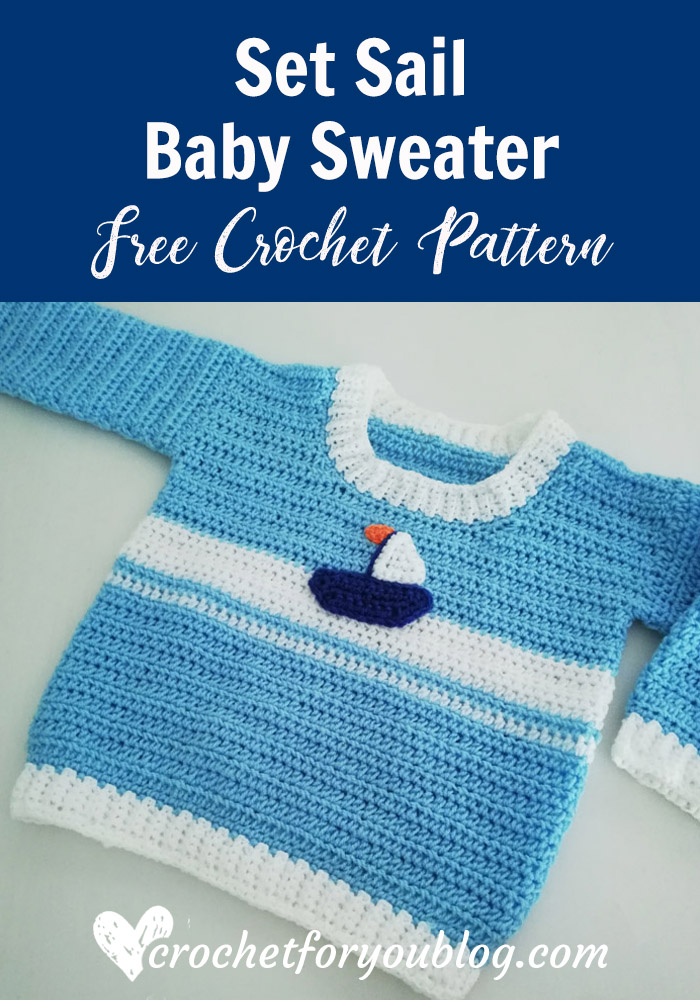 Crochet Set Sail Baby Sweater Free Pattern