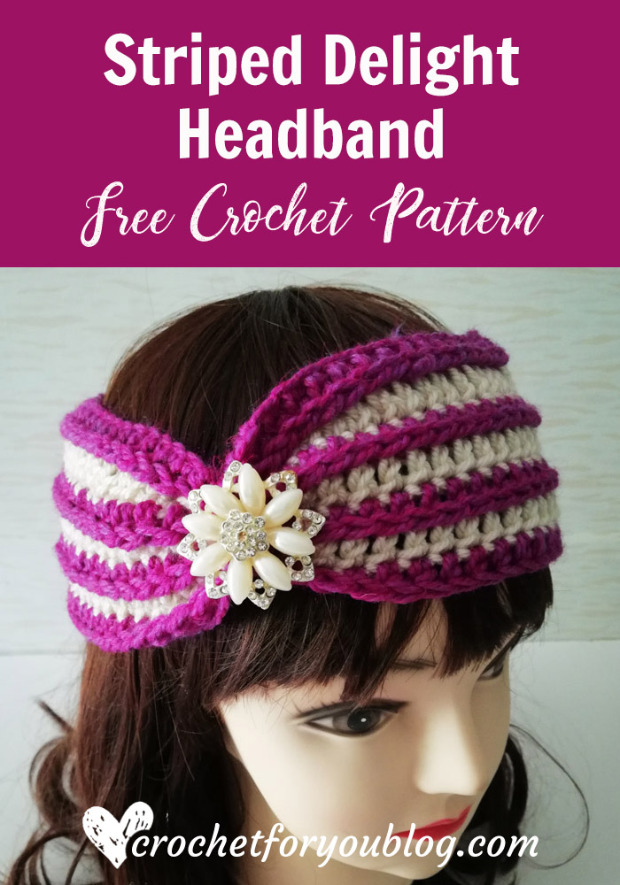 Crochet Striped Delight Headband Free Pattern