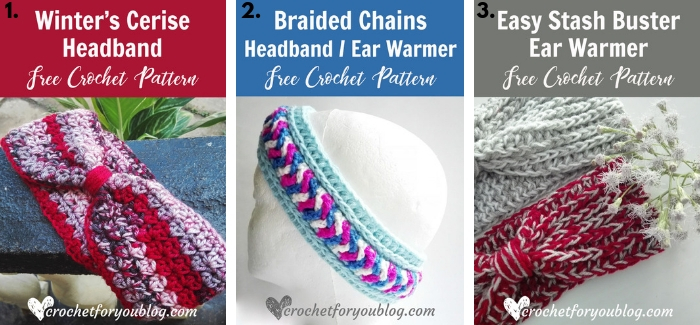 Crochet Earwarmer and headband - free pattern