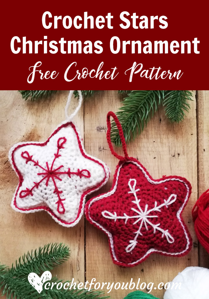 Crochet Stars Christmas Ornament Free Pattern