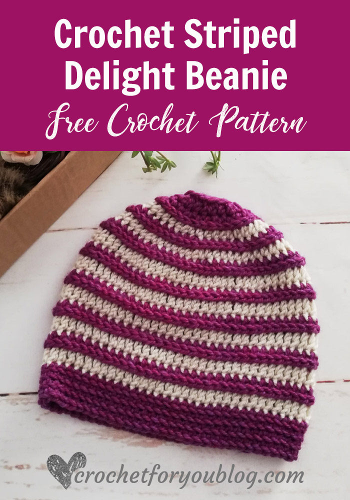 Crochet Striped Delight Beanie Free Pattern