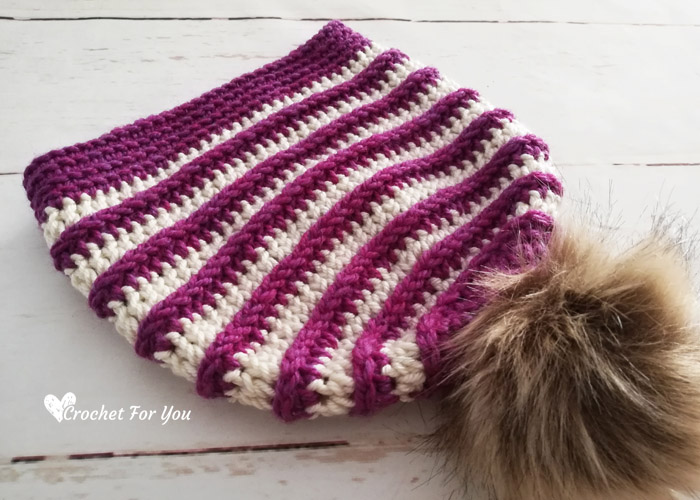 Crochet Striped Delight beanie Free Pattern