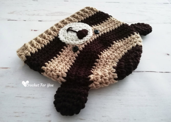 Crochet Woodland Bear Hat Free Pattern 