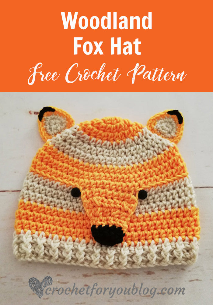 Crochet Woodland Fox Hat Free Pattern