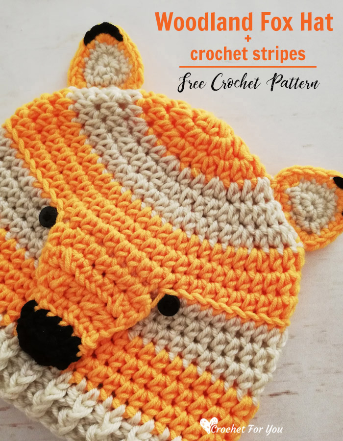 Crochet Woodland Fox Hat Free Pattern 