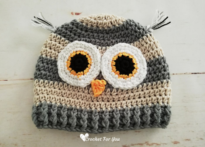 Crochet Woodland Owl Hat Free Pattern