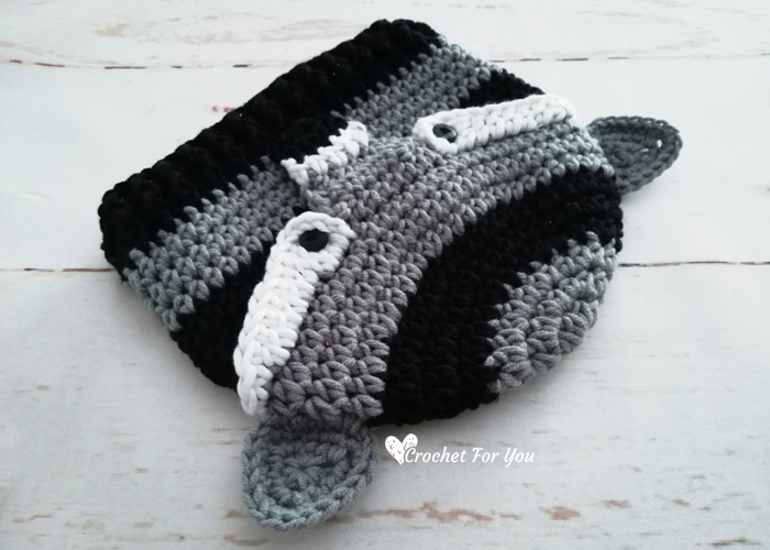 Crochet Woodland Raccoon Hat Free Pattern 