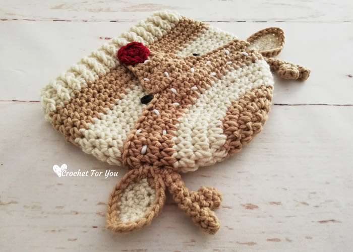 Crochet Woodland Spotted Deer Hat Free Pattern