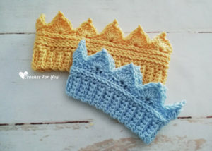 Crochet Crown Ear Warmer Newborn to Toddler Sizes - Free Pattern