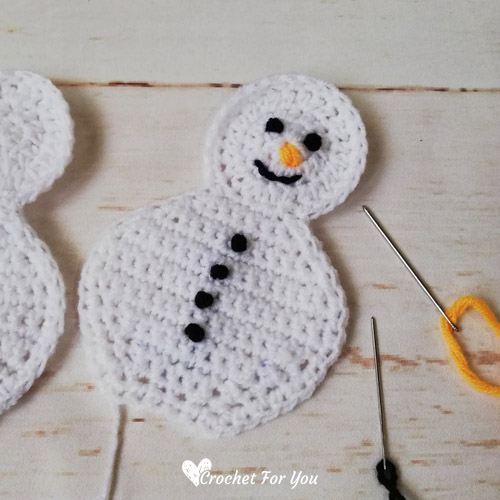 Crochet Snowman Christmas Ornament Free Pattern 