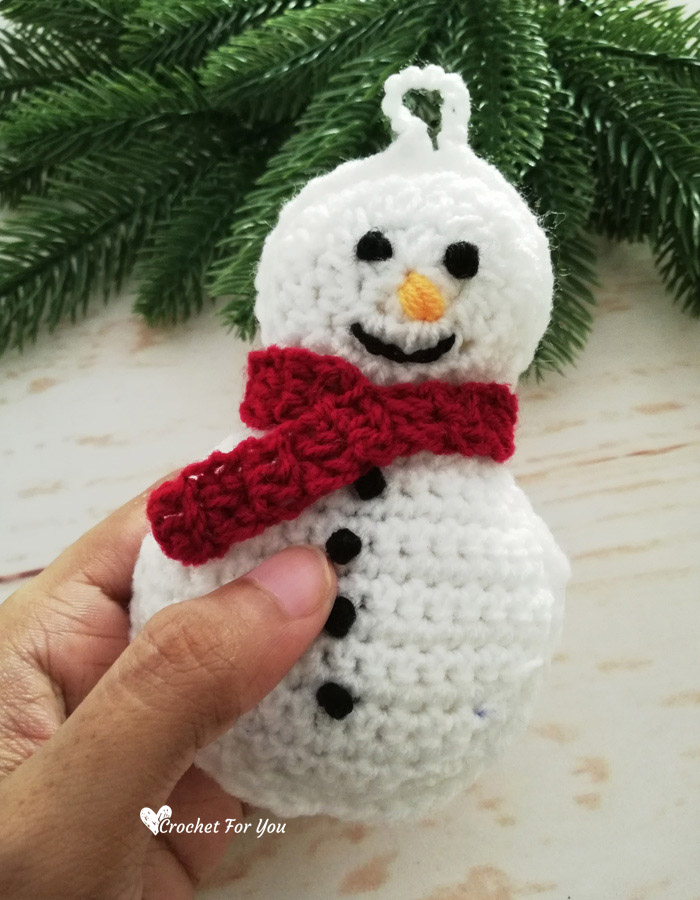 Crochet Snowman Christmas Ornament Free Pattern Crochet For You