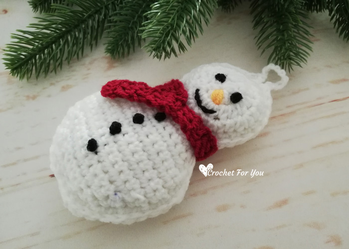 Crochet Snowman Christmas Ornament Free Pattern