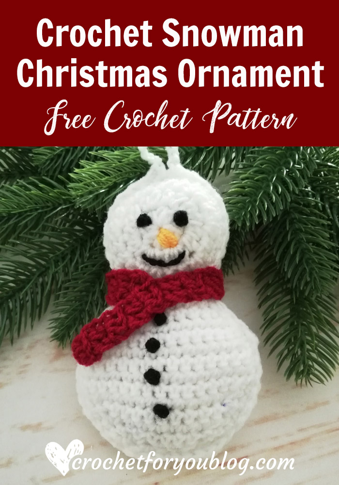 Crochet Snowman Christmas Ornament Free Pattern