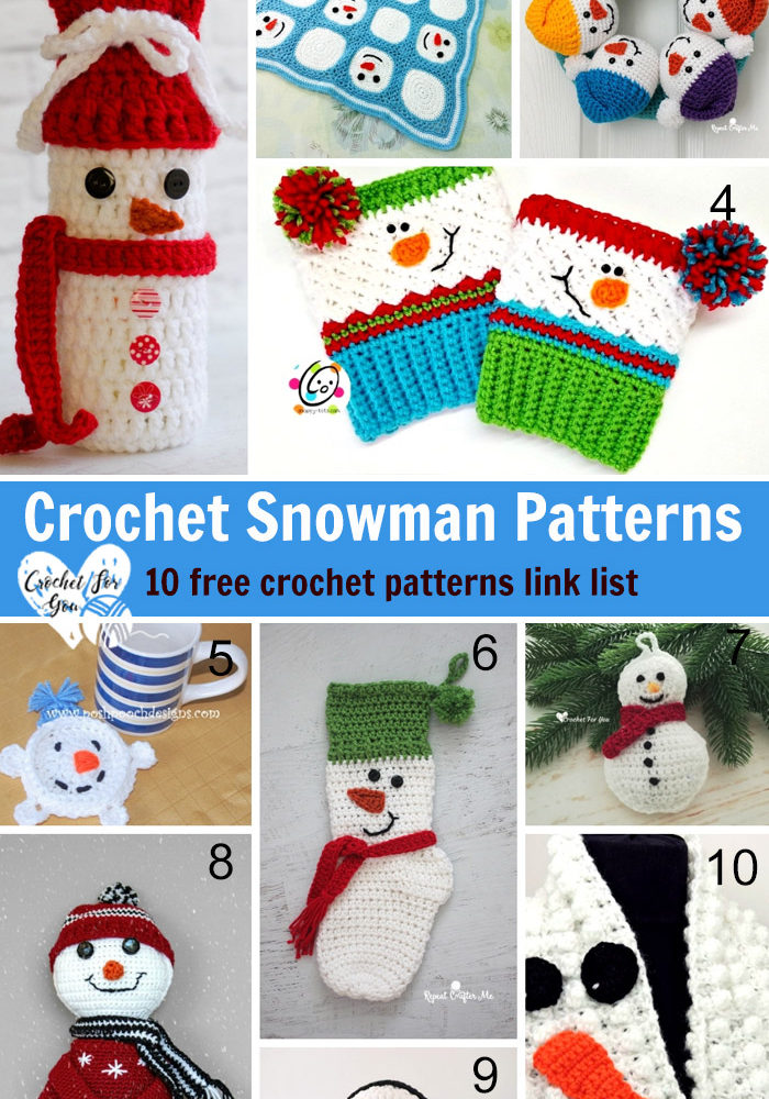 Crochet Snowman Patterns - 10 free crochet pattern link list