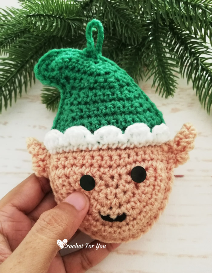 Crochet Elf Christmas Ornament Free Pattern