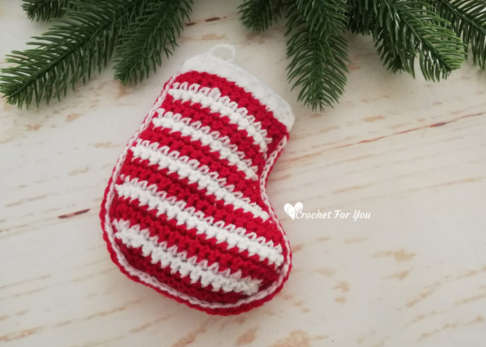 Crochet Stocking Christmas Ornament Free Pattern