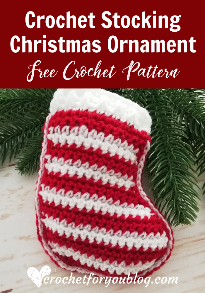 Crochet Stocking Christmas Ornament Free Pattern