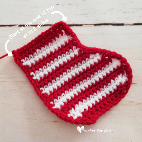 Crochet Stocking Christmas Ornament Free Pattern