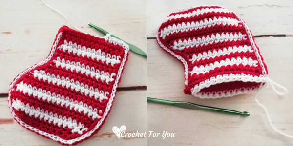 Crochet Stocking Christmas Ornament Free Pattern 