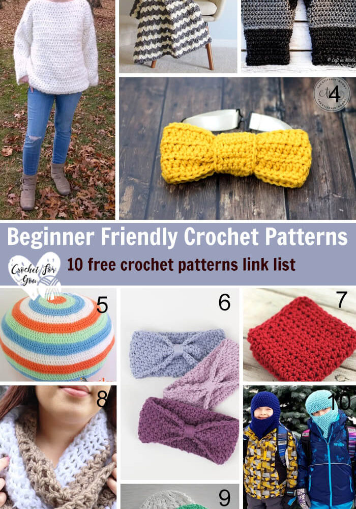 Beginner Friendly Crochet Patterns – 10 free crochet pattern link list