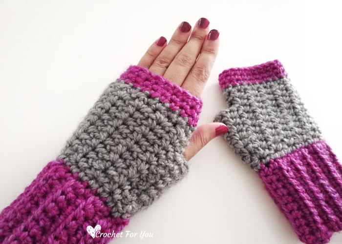 Crochet Spider Stitch Fingerless Gloves