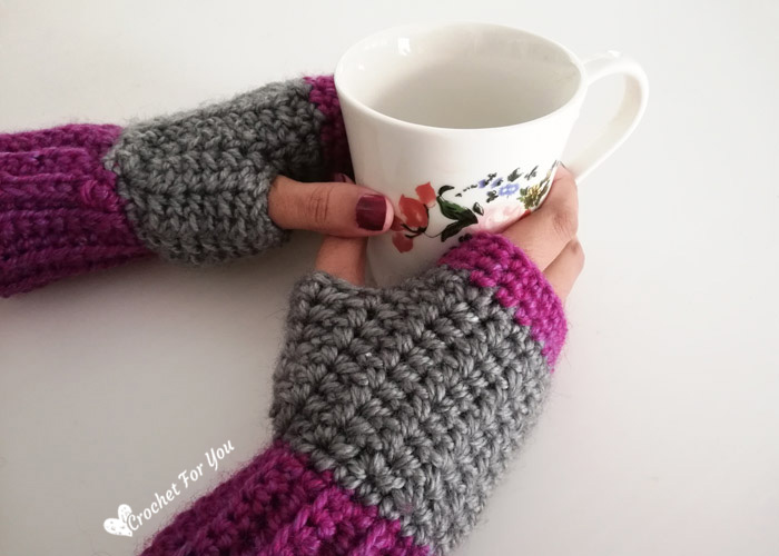 Crochet Spider Stitch Fingerless Gloves