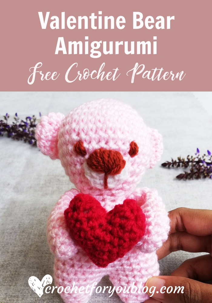 Valentine Bear Free Crochet Pattern