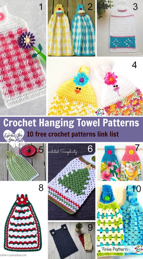 Crochet Hanging Towel Patterns - 10 free crochet patterns link list