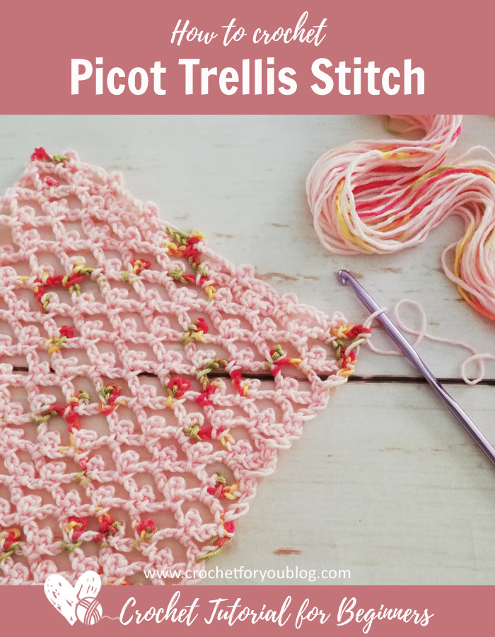 How to Crochet Picot Trellis Stitch 