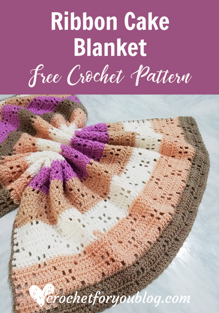 Ribbon Cake Blanket Free Crochet Pattern