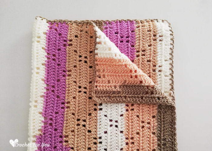 Ribbon Cake Crochet Blanket Free Pattern