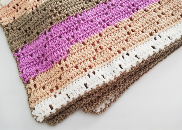 Ribbon Cake Crochet Blanket Free Pattern