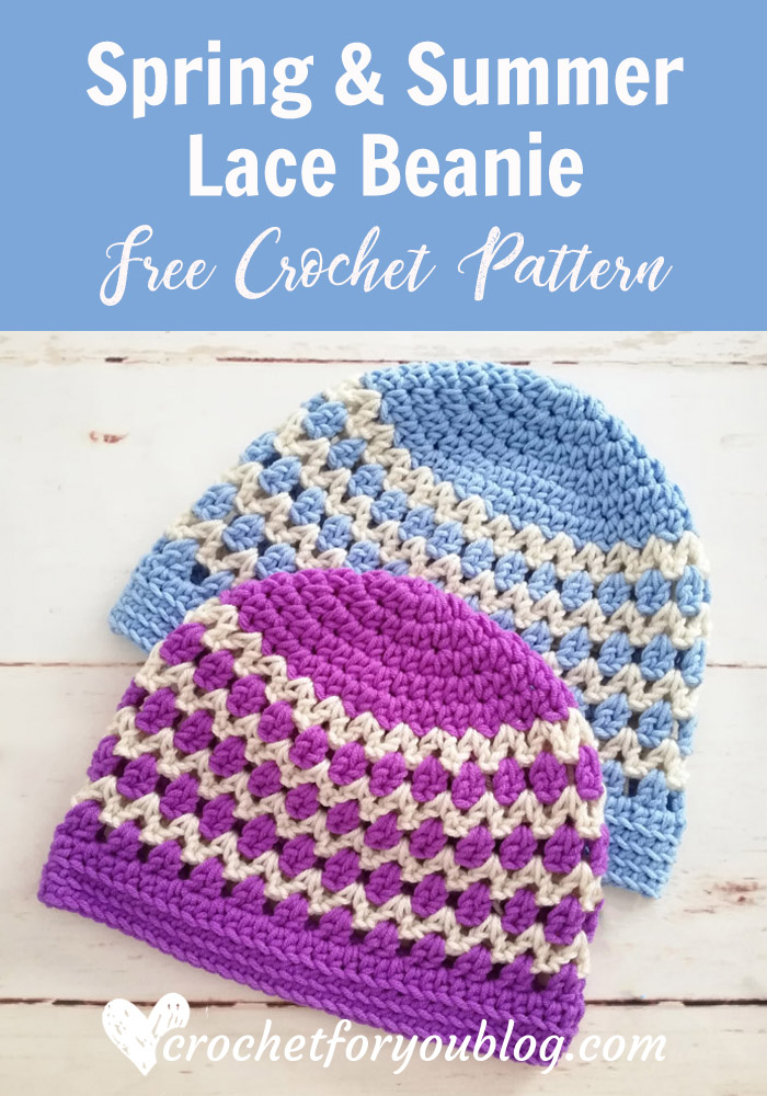 Spring & Summer Lace Beanie Free Crochet Pattern