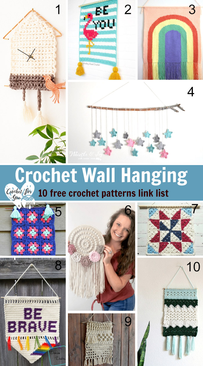 Crochet Wall Hanging - 10 Free Crochet Pattern Link List