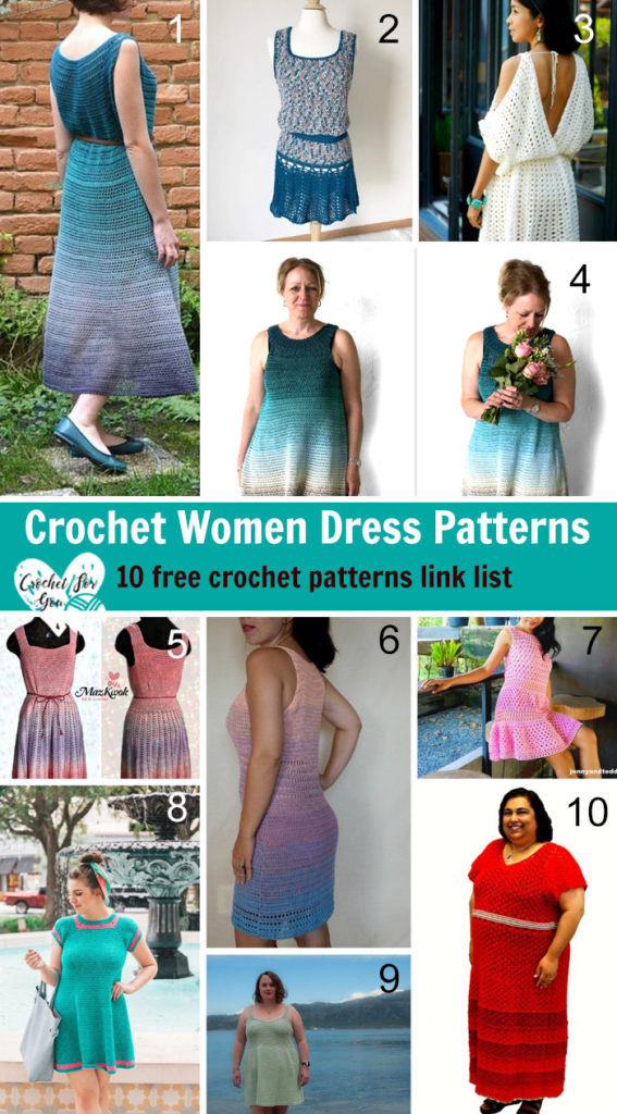 Crochet Women Dress Patterns 10 Free Crochet Patterns Link List