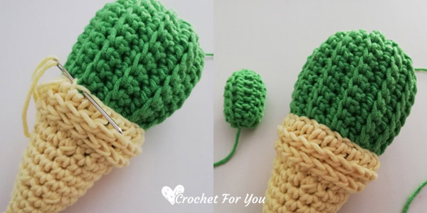 Cactus Ice Cream Cone Free Crochet Pattern