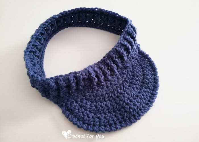Sun Visor Headband Free Crochet Pattern
