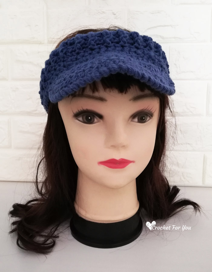 Sun Visor Headband Free Crochet Pattern