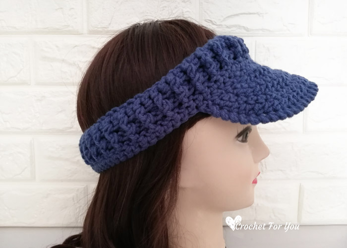 Sun Visor Headband Free Crochet Pattern