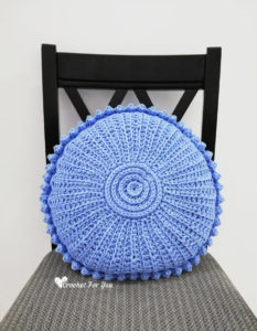 Sea Urchin Shell Crochet Pillow Free Pattern