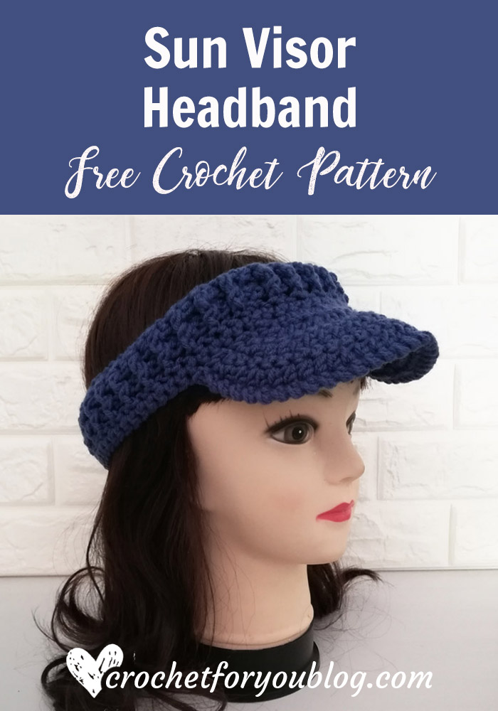 Sun Visor Headband Free Crochet Pattern