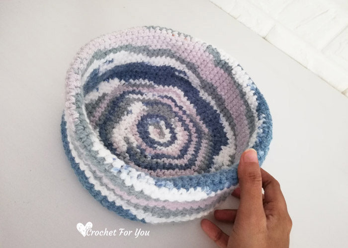 Crochet Double Layered  Basket Free Pattern