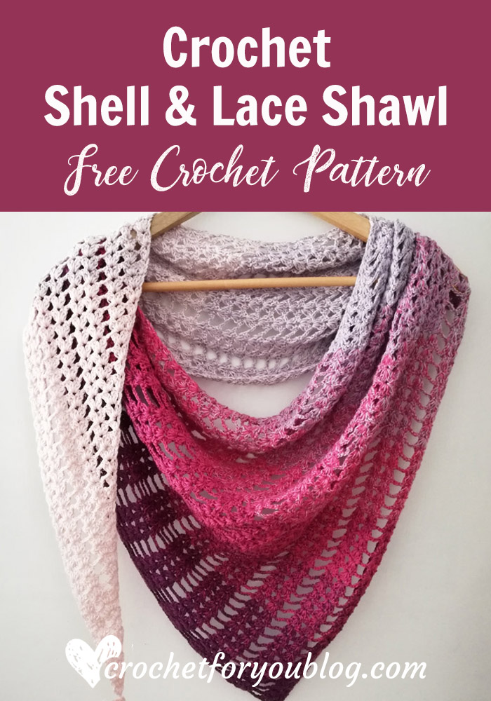 Crochet Shell & Lace Shawl Free Pattern