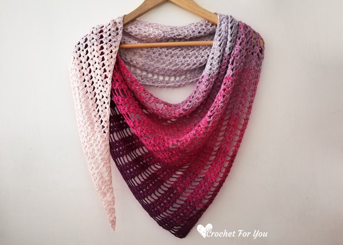 Crochet Shell & Lace Shawl Free Pattern