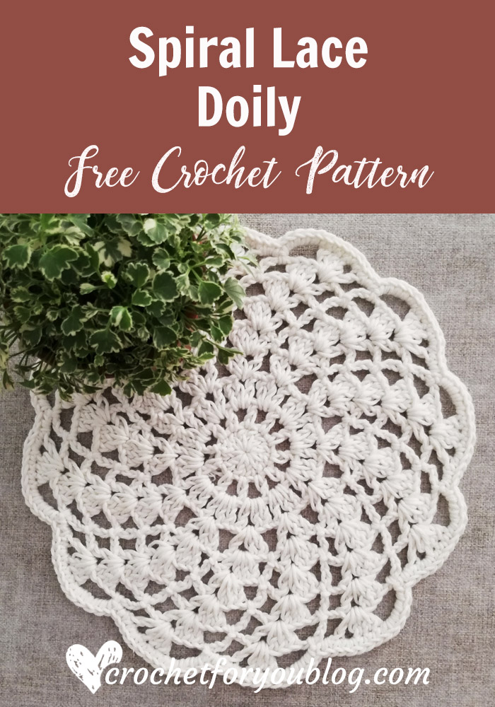 Crochet Spiral Lace Doily Free Pattern