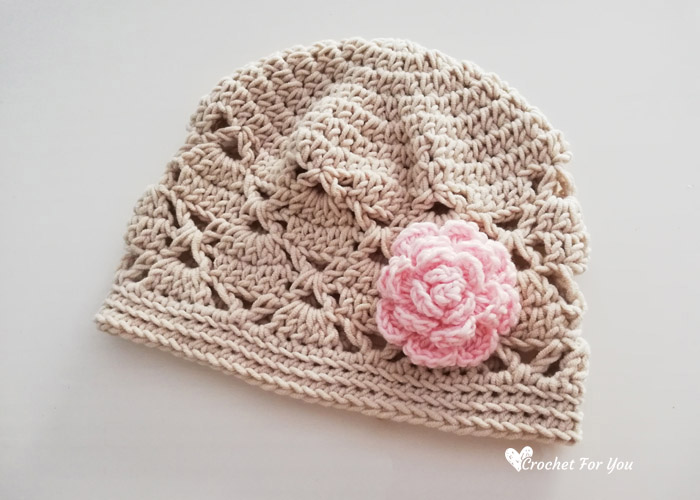 Crochet Vintage Lace Beanie Free Pattern