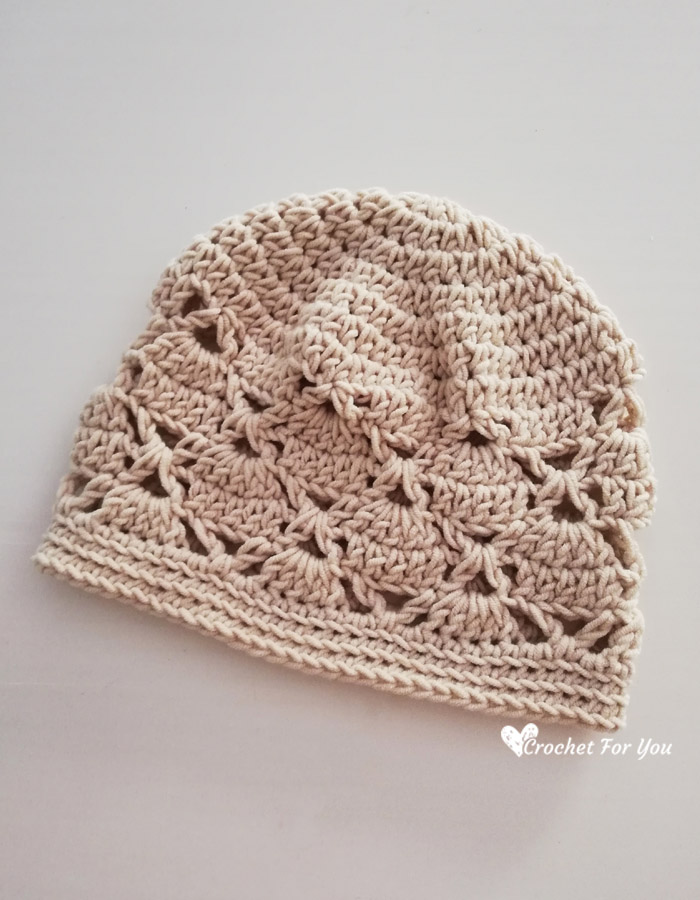 Crochet Vintage Lace Beanie Free Pattern