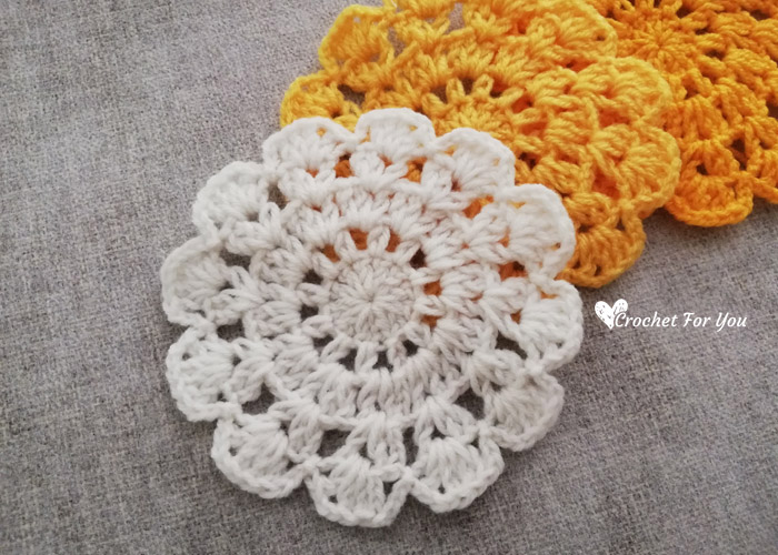 Marigold Crochet Lace Coasters Free Pattern
