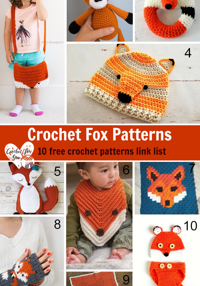 Crochet Fox Patterns - 10 free crochet patterns link list